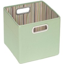 JJ Cole Storage Box Tall (green Stripe)  - $19.00
