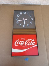Vintage Enjoy Coca Cola Hanging Wall Clock Sign Advertisement  R - £138.78 GBP
