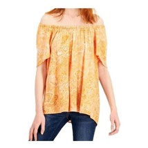 Michael Kors Womens XL Nectarine Orange Paisley Off The Shoulder Top NWT AR11 - £34.46 GBP