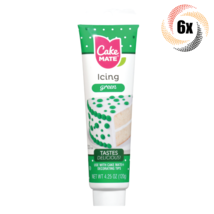 6x Tubes Cake Mate Decorating Icing | Green | 4.25oz | Tastes Delicious - $34.27