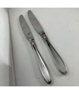 Two Gorham Nocturne 9.5” Sterling Silver Handled Stainless Blade Dinner ... - $79.15
