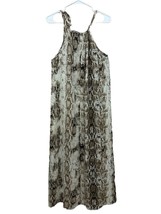 Jodifl Womens Large Maxi Dress Brown Snakeskin - RB - £17.48 GBP