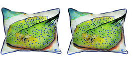 Pair of Betsy Drake Stingray Large Pillows 16 Inch x 20 Inch - £69.91 GBP