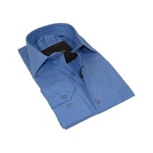 Men's Shirt Hankie CASILA Turkey Cotton Blend Long Sleeves 501770-46 Blu... - $31.99