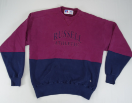 Vintage Russell Athletic XL Sweat Couleur Bloc Coupe Coudre Ras Du Cou S... - $28.44