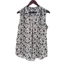 New MERCER &amp; MADISON Shirt Floral Tunic Blouse Sleeveless Top - $14.96