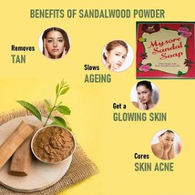 Mysore Sandal Soap Herbal Natural oil Bath bar 2.64Oz Pure skin(Pack of 4,6,10) - £15.72 GBP+