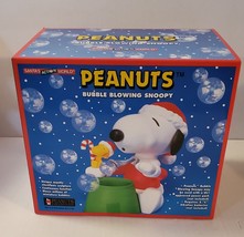 Peanuts Snoopy Bubble Blowing Santas Action World Christmas Kurt Adler NEW ! - £29.56 GBP