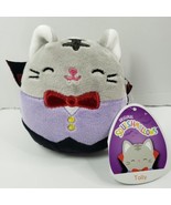 Halloween Squishmallows 4” Vampire Tally the Gray Tabby Cat Closed Eyes NWT - $25.97 CAD