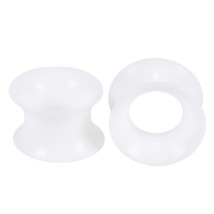 2Pcs Silicone Ear Plugs And Tunnels Full Size 3-16mm Gauges Double Flared Ear St - £10.53 GBP