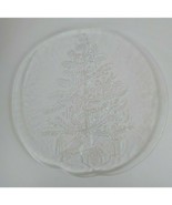 Vintage The Holiday Collection 13&quot; Clear Serving Platter Christmas Tree ... - £22.82 GBP