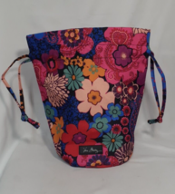 NWOT Vera Bradley Large Cosmetic Bag, Drawstring Closure, FLORAL FIESTA ... - $19.40