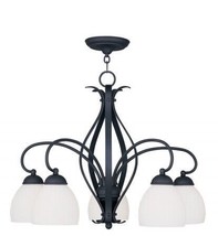 Livex 4775-04 5 Light Chandelier in Black - $467.20