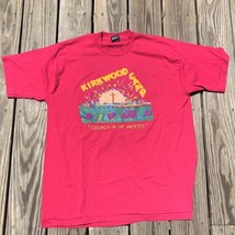 Vintage T-Shirt Kirkwood Camp Church In The Woods Pennsylvania Pink Adult XL - £17.25 GBP