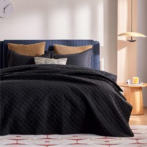 Bedsure Summer Quilt Set King Size Black - Lightweight Bedspread - Soft Bed - £45.95 GBP