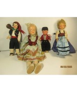 Vintage Souvenir Dolls Lot of 4 International Folk Costume Dolls - $24.59