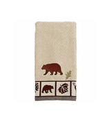 Set of 2 Embroidered Hand Towels Natures Trail Rustic Bear Moose Saturda... - £9.60 GBP