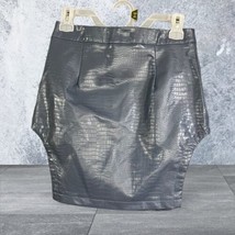 SHEIN Gray Faux Leather High Legs Skirt Women’s Small Sz 4 - £11.95 GBP