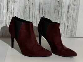 H&amp;M Women&#39;s Burgundy Heeled Faux Suede size Eur38, USA 7 UK5 Boot - £11.87 GBP