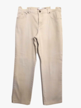 Gloria Vanderbilt Amanda Ecru Stretch Denim Jeans 10P Hi Rise Straight L... - $9.83