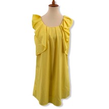 Blu Pepper Yellow Ruffle Dress New Medium - $18.21