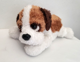 Aurora Puppy Dog Plush Stuffed Animal Brown White Tan Sad Eyes - £27.52 GBP