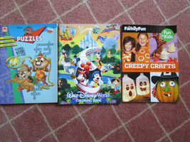 Disney Book Lot Puzzles WDW Coloring Book Halloween Crafts New Unused Vi... - $9.49