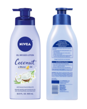 NEW Lot of 2 Nivea Oil Infused Scented Body Lotion Coconut &amp; Monoi 16.9 oz pump - £8.61 GBP