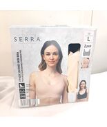 NEW Serra Second Skin Bras set 2 black ivory sz L Large women&#39;s comfort ... - $493.61 MXN