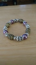 7 To 7.5 Beaded Bracelet with matching earrings - $23.36