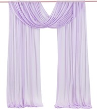 Light Purple Sheer Fabric Drapery For Wedding Arch Party Curtains, 6 Yards. - £28.41 GBP