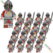 16Pcs Medieval Knights Military Flying Eagle Warrior Minifigure Bricks MOC Toys - £21.07 GBP