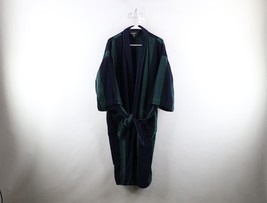 Vtg 90s Streetwear Mens OS Striped Heavyweight Belted Cotton Bath Robe L... - $64.30