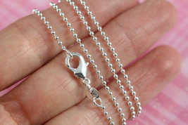 Sterling 925 Silver stamped plated BALL CHAIN Necklace Clasp Dainty Elegant - $3.99