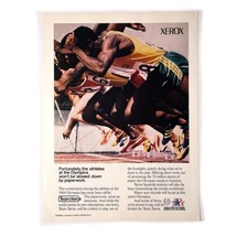 Xerox Vintage 1984 Print Ad 8x10.75&quot; 80s Los Angeles Olympics Photocopy - £10.94 GBP