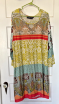 Pyramid Collection Colorful Patterned Dress Size 1X - $40.10