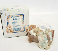 Vintage Baby Bear Figurine 911356 Cherished Teddies Enesco Cradled with Love - $14.00