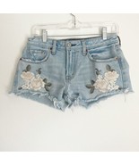 Abercrombie &amp; Fitch Jean Shorts Harper Low Rise Embroidered Floral Boho ... - $14.99