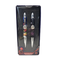 Marvel Spiderman Decorative Pens Set of 2 Black Ink Collectible New in Box - £7.07 GBP