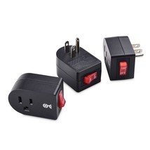 Cable Matters [ETL Listed] 3 Pack Grounded Outlet with ON Off Switch, Si... - $19.99