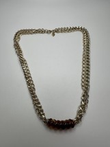 Vintage Sarah Coventry Faux Amber Gold Necklace 18” - £11.05 GBP
