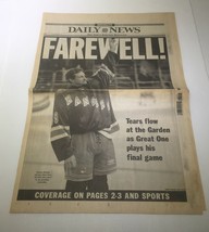 NY Daily News:4/19/99,Wayne Gretzky Salutes 18 thous more who Came 2 Say Goodbye - £15.18 GBP