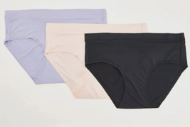 Cuddl Duds Intimates Set of 3 Smooth Micro Brief Panties- THISTLE, SMALL - $23.34