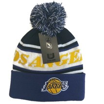 Ultra Game Los Angeles Lakers Cuffed Pom Beanie Winter Hat Cap Adult One Size - £15.03 GBP