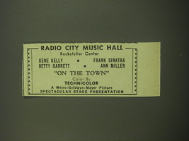 1949 On the Town Movie Ad - Radio City Music Hall Rockefeller Center - £14.62 GBP