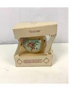 VTG 1984 Glass Christmas Ornament Hallmark Cards Teacher Keepsake  - £10.62 GBP