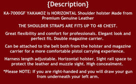 Fits Springfield 911 380 ACP 2.7”BBL Leather Shoulder Holster Double Mag #1337# image 9