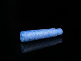 Brizard Blue Ostrich cigar tube holder NIB image 3