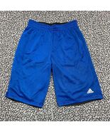 Adidas Athletic Shorts Youth 24 Blue Black Reversible Pull On Outdoor - $345.09 MXN