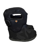 Bogs kids waterproof pull on rain boots toddler Size 4 black camo - $32.48 CAD